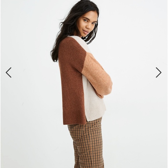Madewell Colorblock Payton Pullover Sweater in Coziest Yarn - Picture 3 of 7